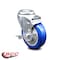 Service Caster 4 Inch Blue Polyurethane Wheel Swivel Bolt Hole Caster with Brake SCC SCC-BH20S414-PPUB-BLUE-TLB - alternate 1